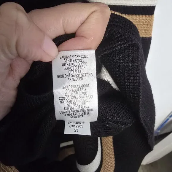 Studio 1 Women's Knit Sweater Dress Size XL Black NWT (A45) - Picture 7 of 8